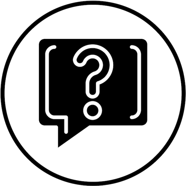 Estilo del icono de la pregunta de diseño vectorial