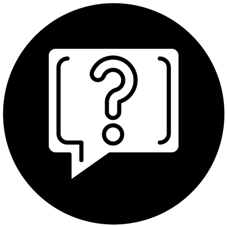 Vector estilo del icono de la pregunta de diseño vectorial