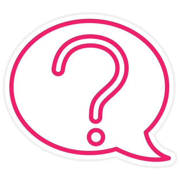 Estilo del icono de la pregunta de diseño vectorial