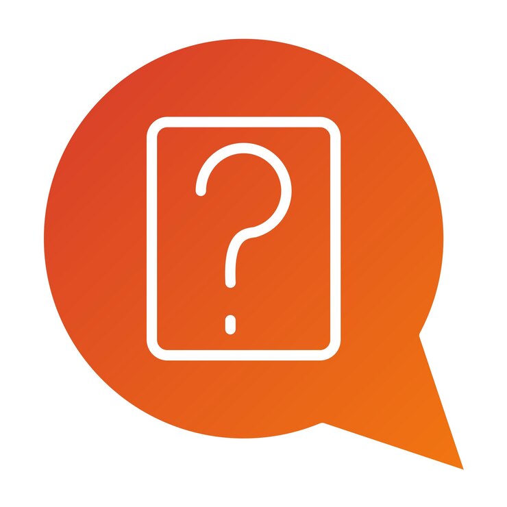 Vector estilo del icono de la pregunta de diseño vectorial