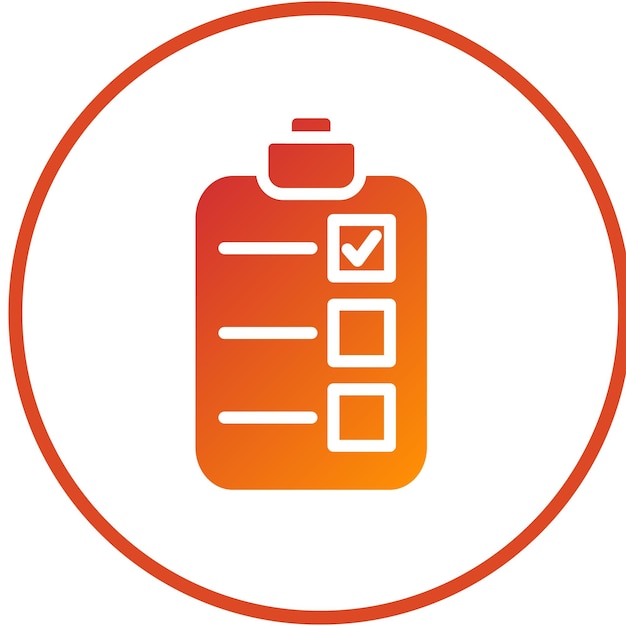 Estilo del icono de preparación de la prueba de diseño vectorial