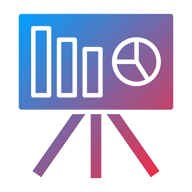 Estilo del icono de presentación del diseño vectorial
