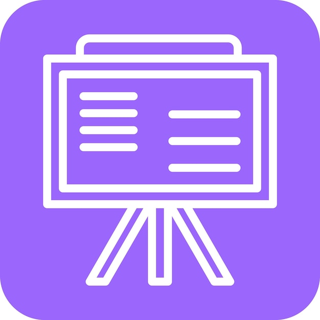 Estilo del icono de presentación del diseño vectorial