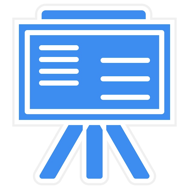 Estilo del icono de presentación del diseño vectorial