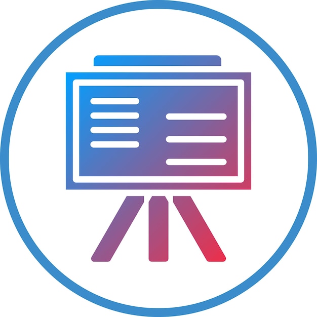Estilo del icono de presentación del diseño vectorial