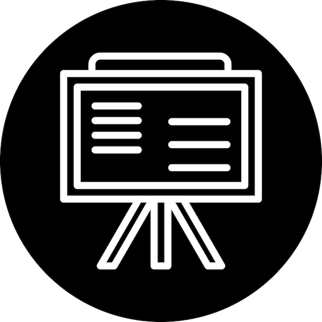 Estilo del icono de presentación del diseño vectorial