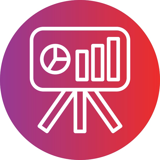 Estilo del icono de presentación del diseño vectorial