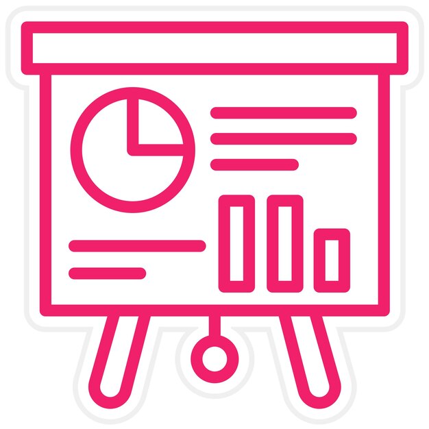Estilo del icono de presentación del diseño vectorial