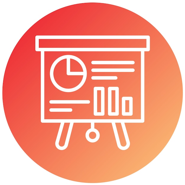 Estilo del icono de presentación del diseño vectorial