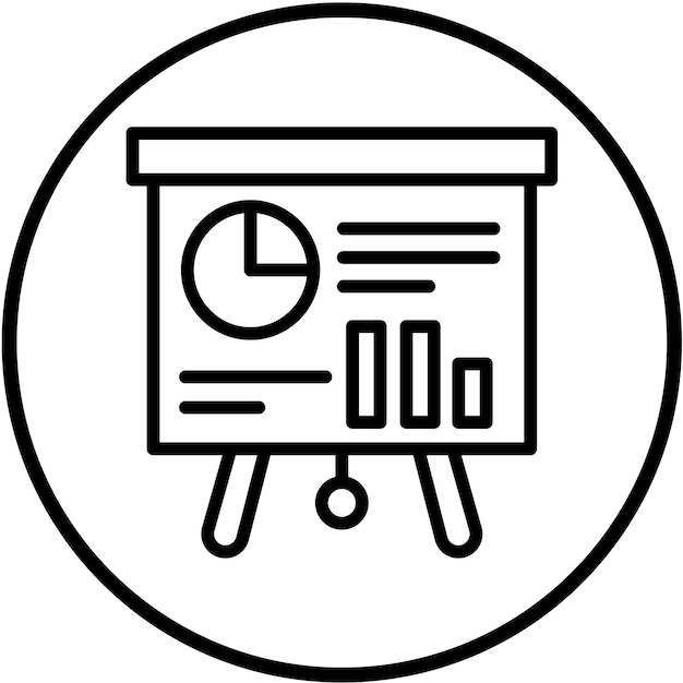 Estilo del icono de presentación del diseño vectorial