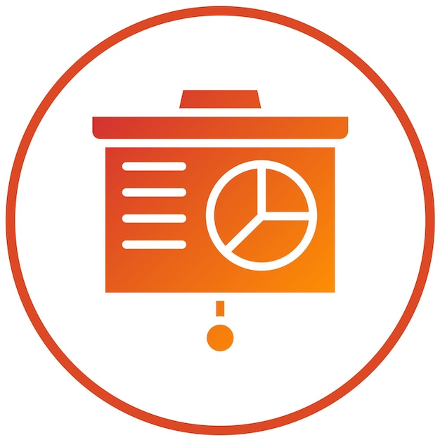 Estilo del icono de presentación del diseño vectorial