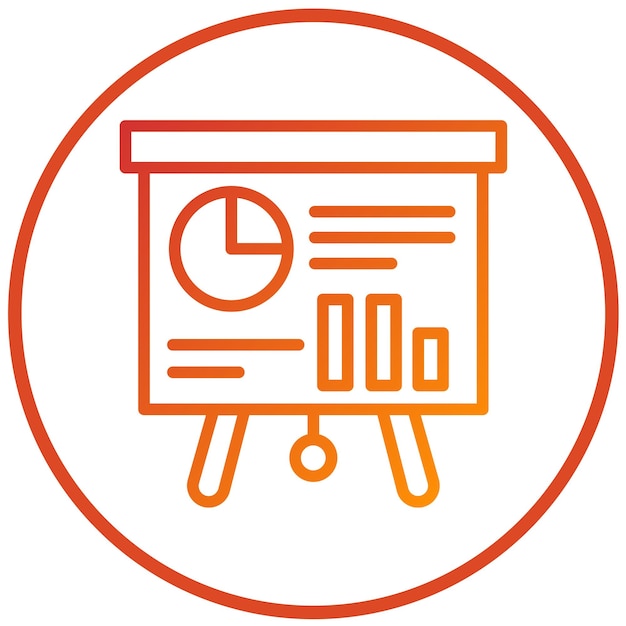 Estilo del icono de presentación del diseño vectorial