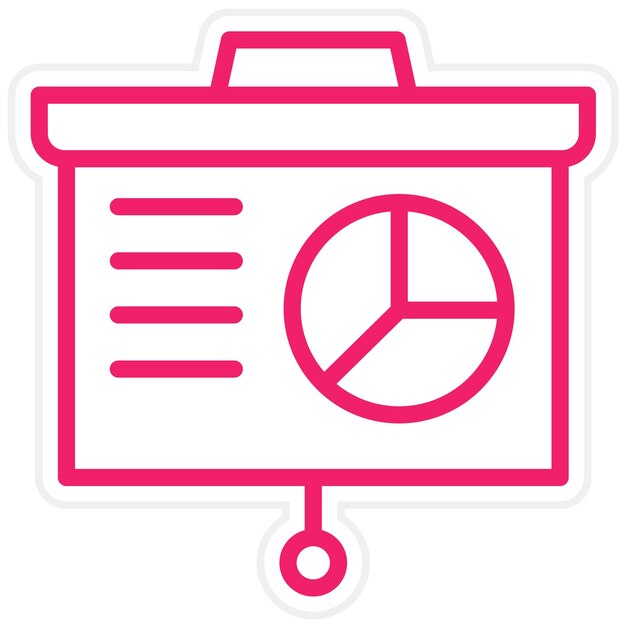 Estilo del icono de presentación del diseño vectorial