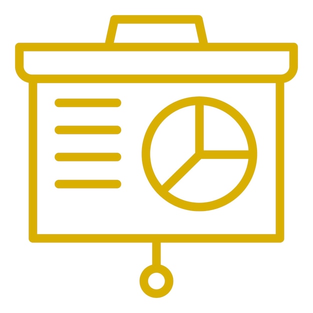 Estilo del icono de presentación del diseño vectorial