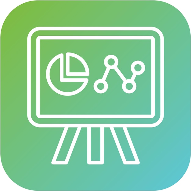 Estilo del icono de presentación del diseño vectorial