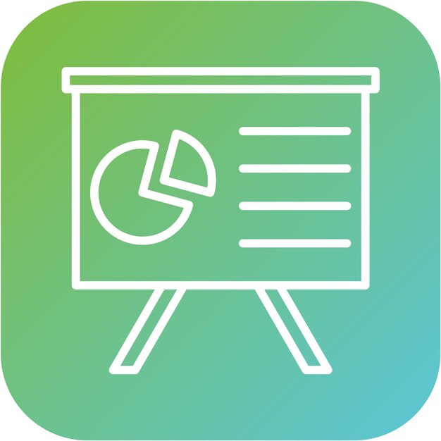 Estilo del icono de presentación del diseño vectorial