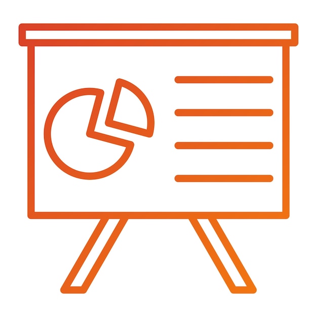 Estilo del icono de presentación del diseño vectorial