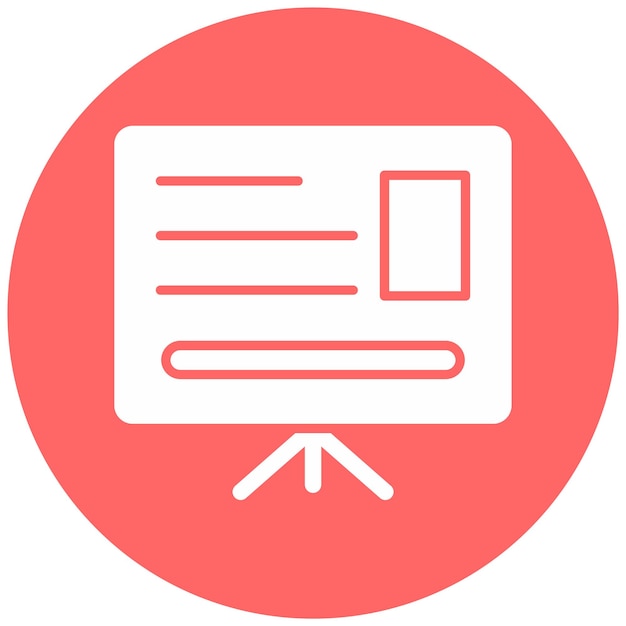 Estilo del icono de presentación del diseño vectorial