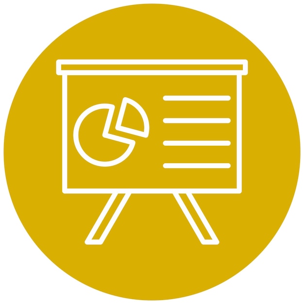 Estilo del icono de presentación del diseño vectorial