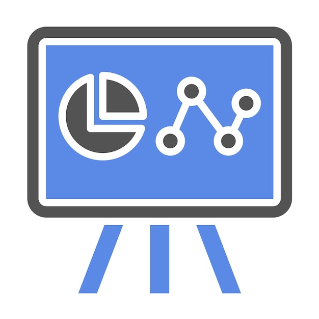 Estilo del icono de presentación del diseño vectorial