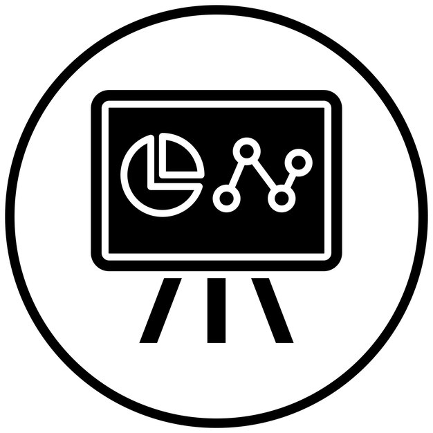 Estilo del icono de presentación del diseño vectorial