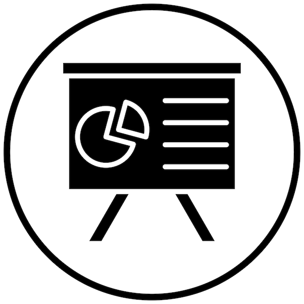 Estilo del icono de presentación del diseño vectorial