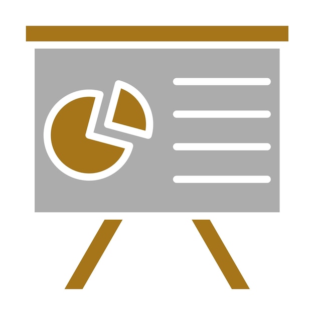 Estilo del icono de presentación del diseño vectorial