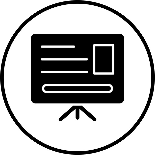 Estilo del icono de presentación del diseño vectorial