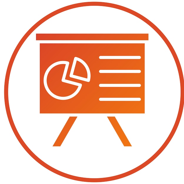 Estilo del icono de presentación del diseño vectorial