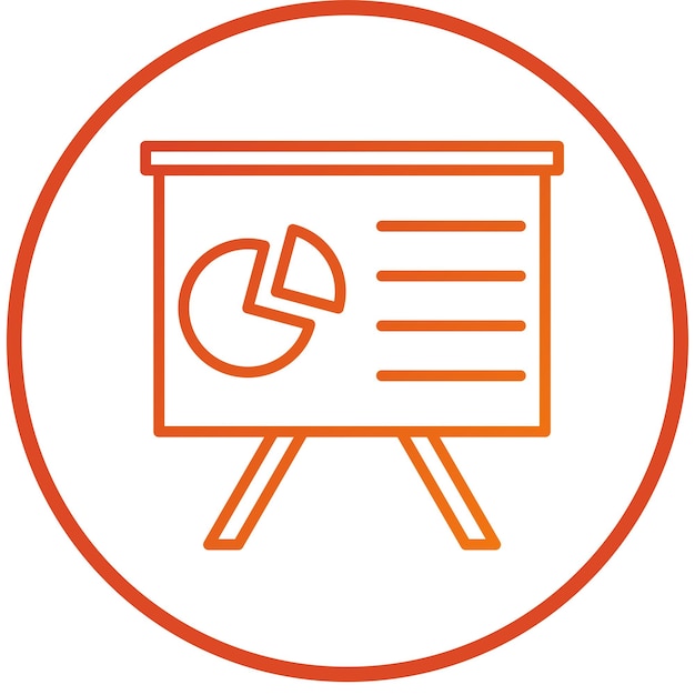Estilo del icono de presentación del diseño vectorial