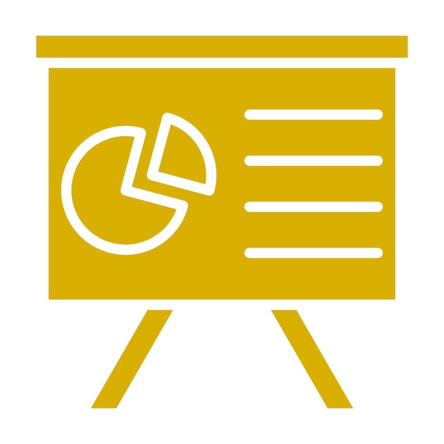 Estilo del icono de presentación del diseño vectorial