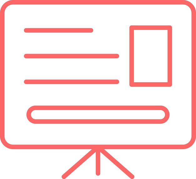 Estilo del icono de presentación del diseño vectorial