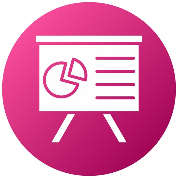 Estilo del icono de presentación del diseño vectorial