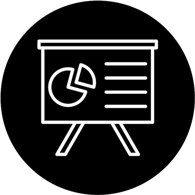 Estilo del icono de presentación del diseño vectorial
