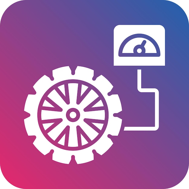 Estilo del icono de la presión de los neumáticos de diseño vectorial