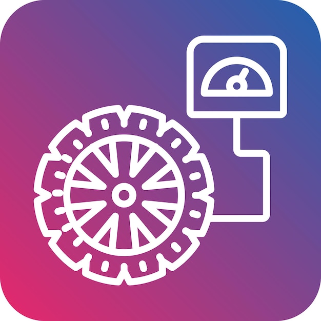 Estilo del icono de la presión de los neumáticos de diseño vectorial