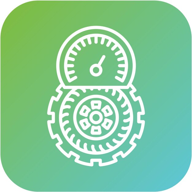 Estilo del icono de la presión de los neumáticos de diseño vectorial