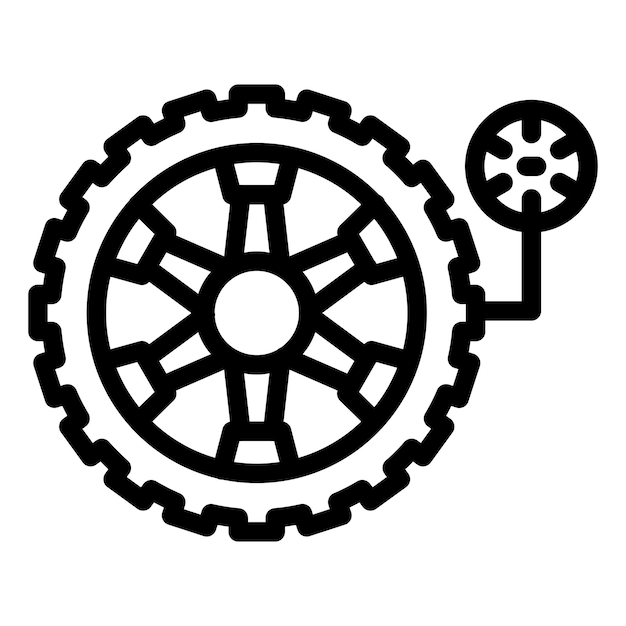Estilo del icono de la presión de los neumáticos