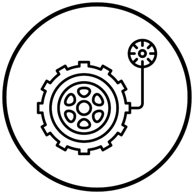 Estilo del icono de la presión de los neumáticos