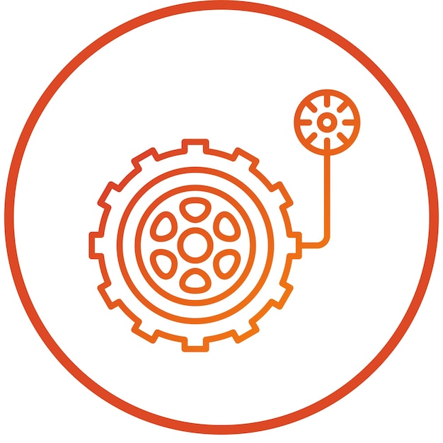 Estilo del icono de la presión de los neumáticos