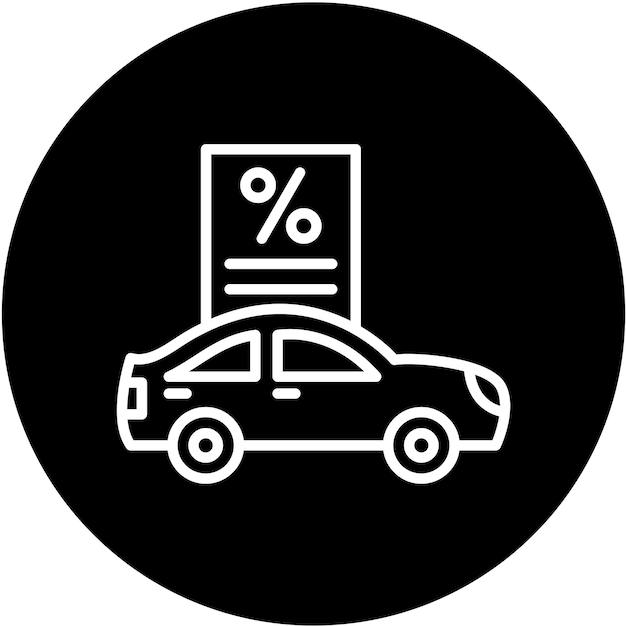 Estilo de icono de préstamo de automóvil de diseño vectorial