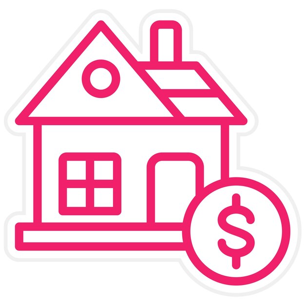 Estilo del icono de préstamo de la casa de diseño vectorial
