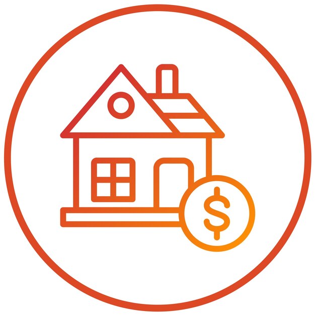 Estilo del icono de préstamo de la casa de diseño vectorial