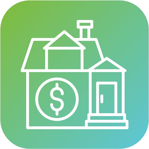 Estilo del icono de préstamo de la casa de diseño vectorial