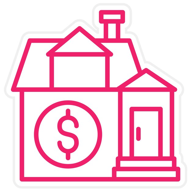 Estilo del icono de préstamo de la casa de diseño vectorial