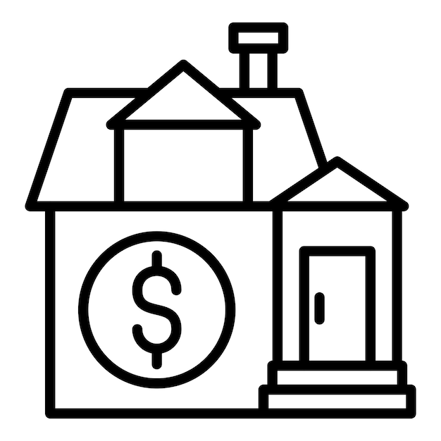 Estilo del icono de préstamo de la casa de diseño vectorial