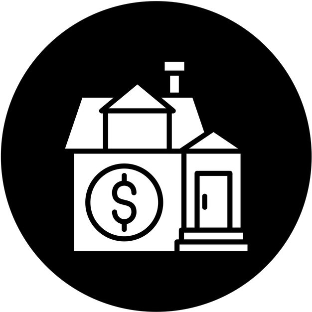 Estilo del icono de préstamo de la casa de diseño vectorial