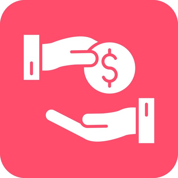 Estilo del icono de préstamo de diseño vectorial