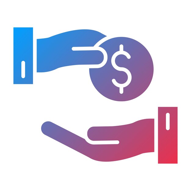 Estilo del icono de préstamo de diseño vectorial