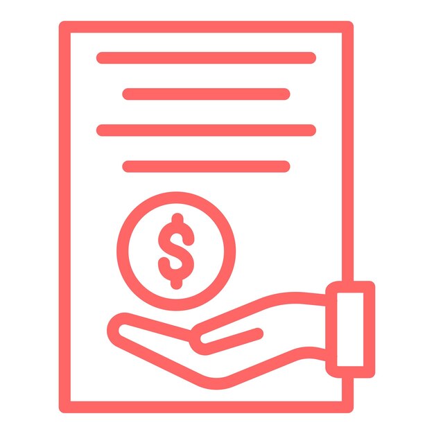 Estilo del icono de préstamo de diseño vectorial